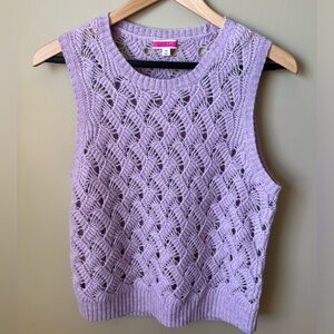 J Crew 100% cashmere pointelle sweater shell